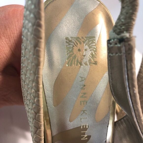 Anne Klein Peep Toe Sling Back Heels Size 6M - Picture 4 of 8
